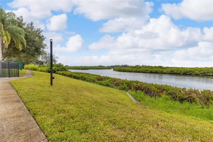 Walking path along the river