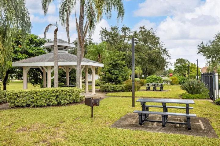 Picnic benches