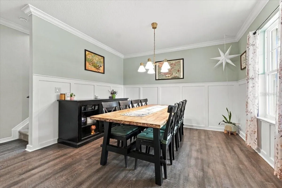 Formal Dining room with wall molding