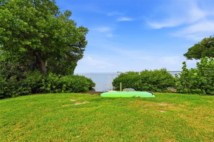 Kayak launch area and partial view from back patio