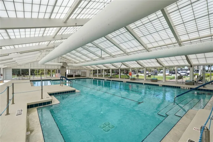 The newly-replaced INDOOR POOL where residents and their guests can SWIM YEAR ‘ROUND in the HEATED pool.