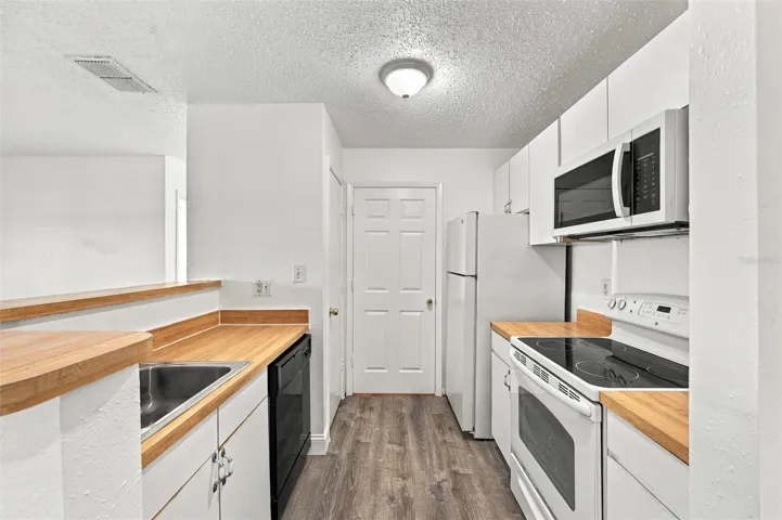 The kitchen and the laundry closet