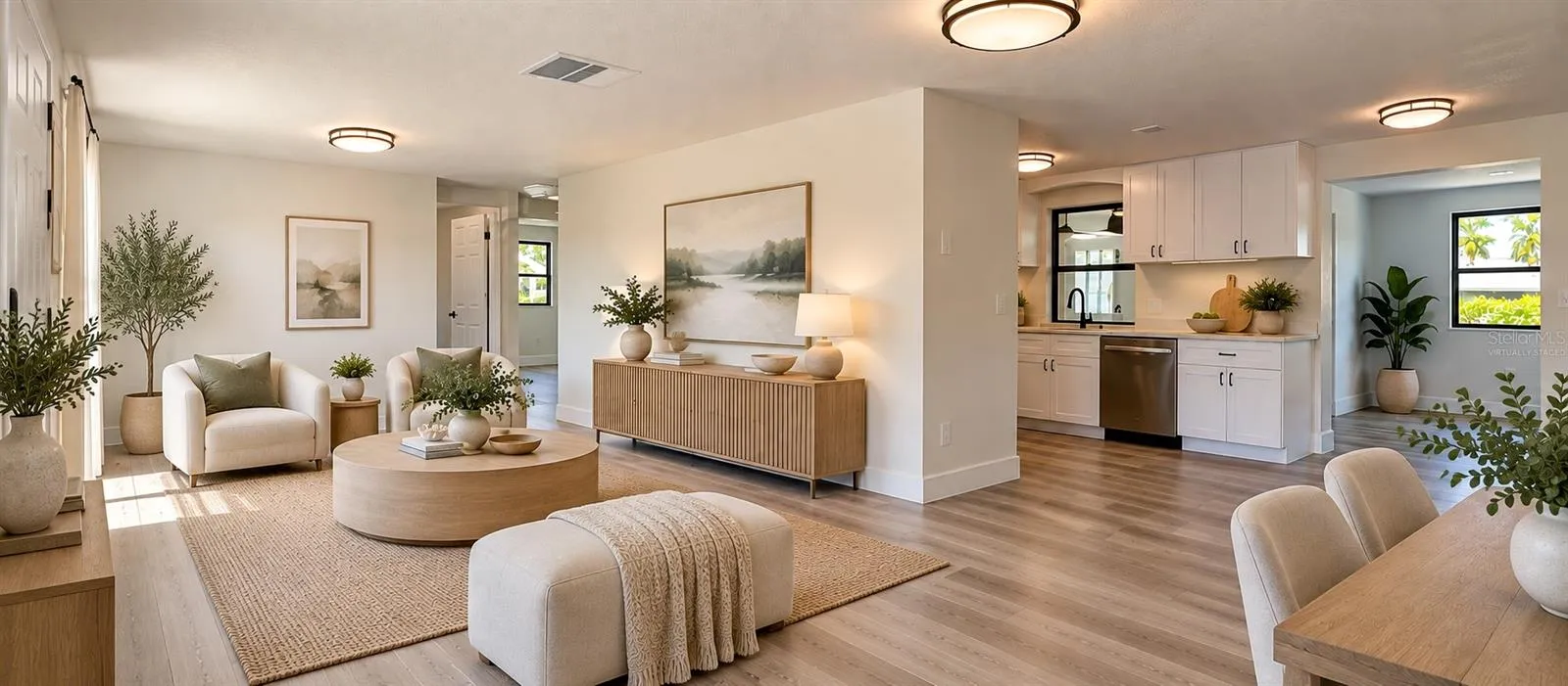 Great room Virtually Staged
