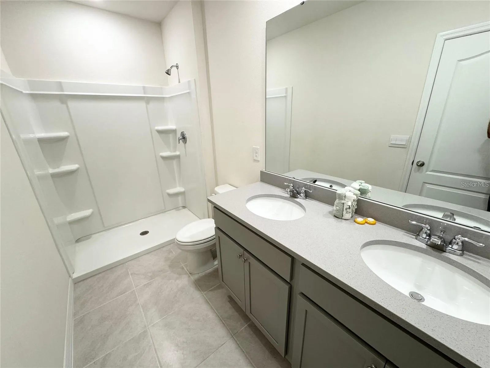 View of primary bathroom from entrance.