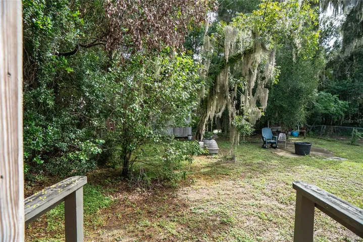 Backyard with ample outdoor space at 311 S Thompson Avenue, DeLand, FL 32720, situated on a 0.17-acre lot.
