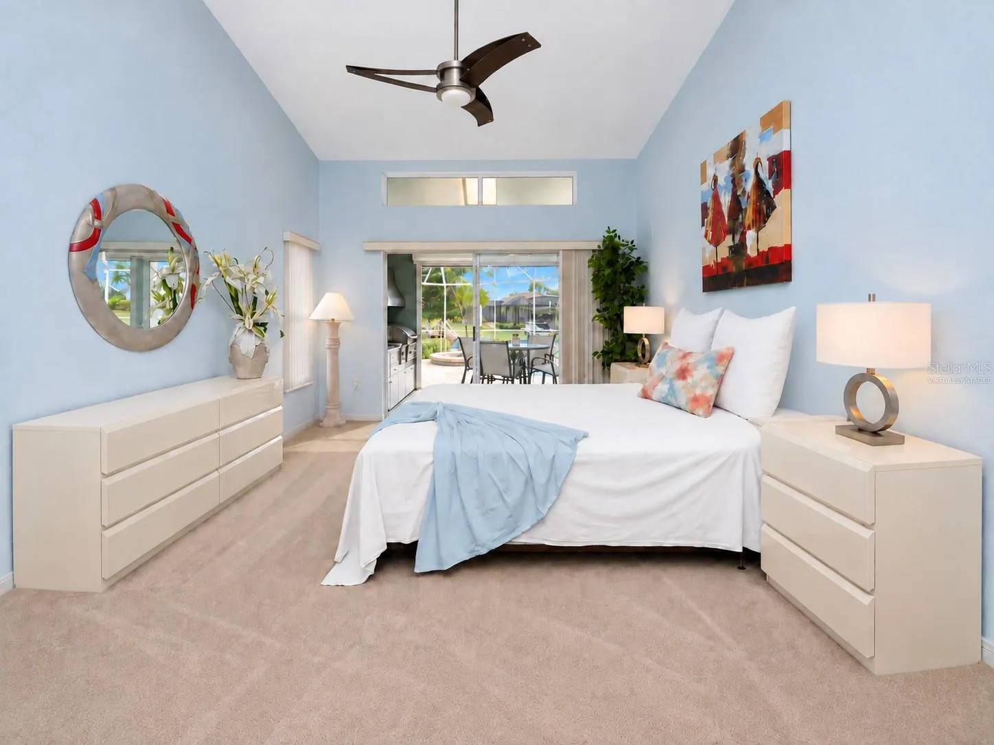 Virtually staged Primary Bedroom