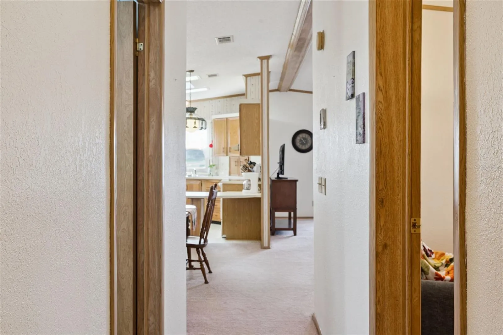 Hallway looking toward the kitchen and dining room