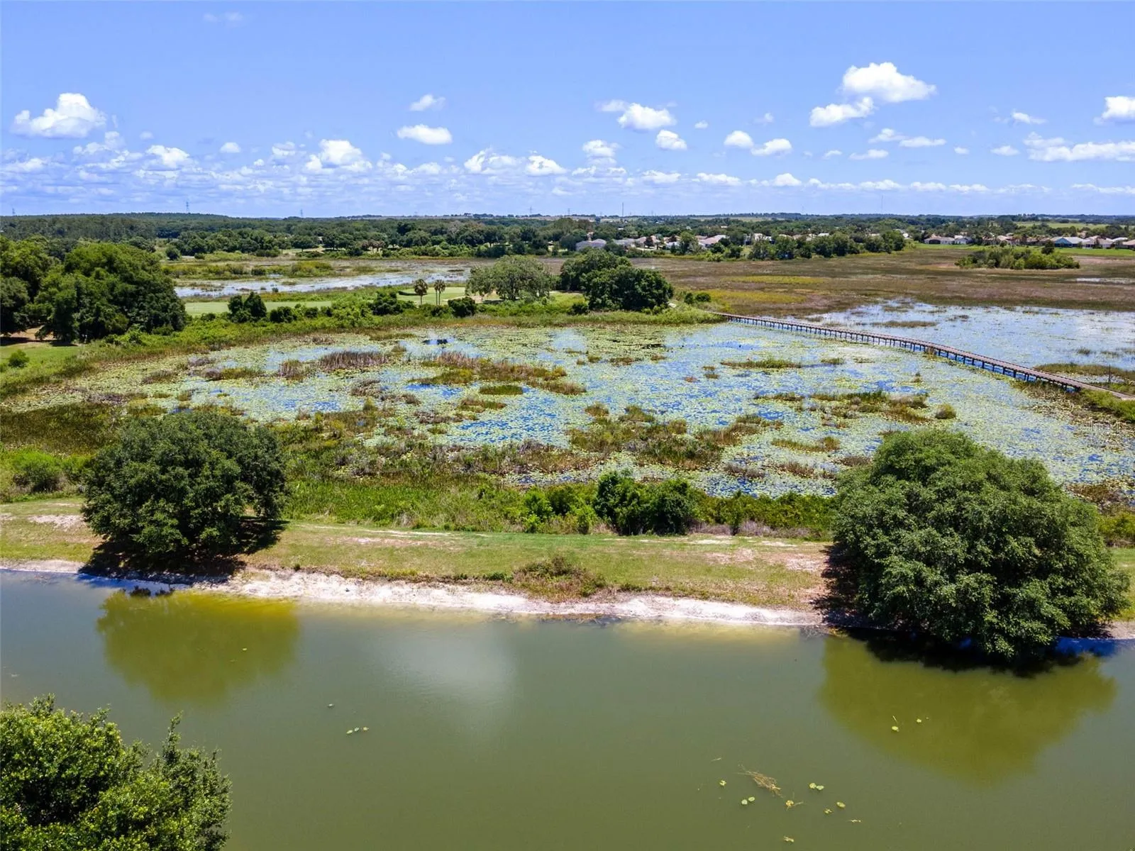 Community amenity: lake and boardwalk