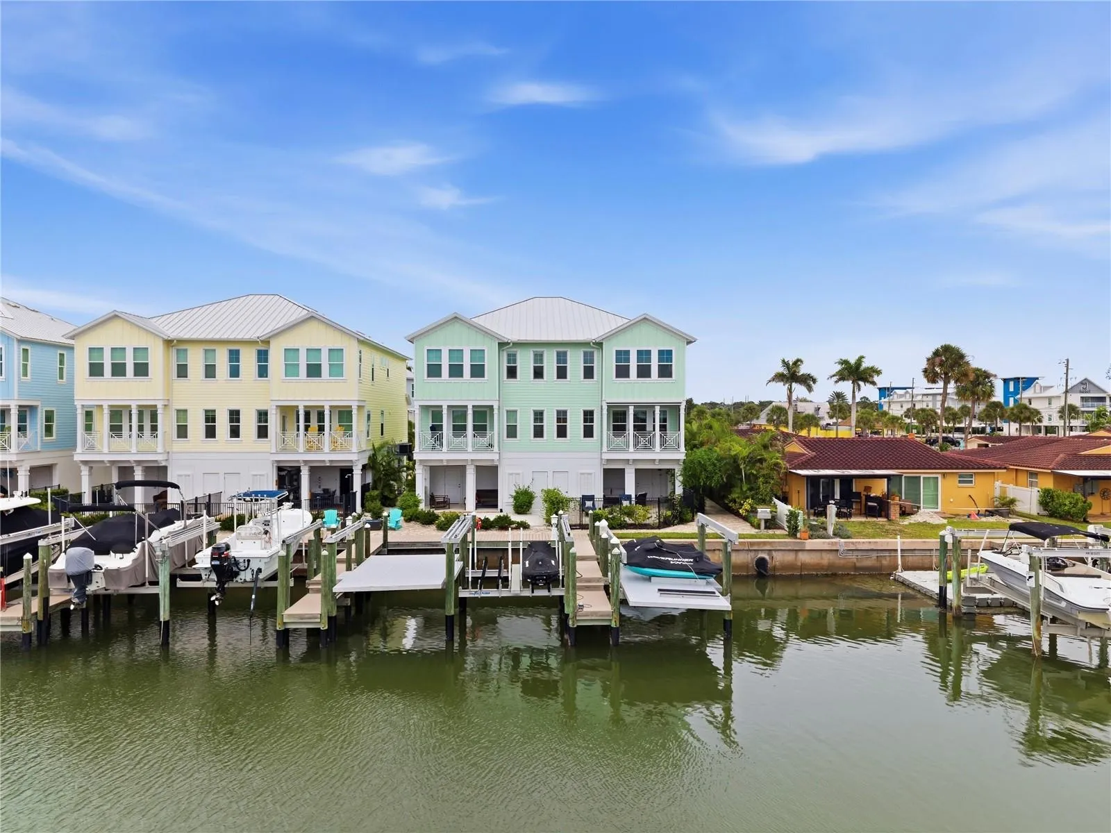 Back of home, Boat slip and dock
