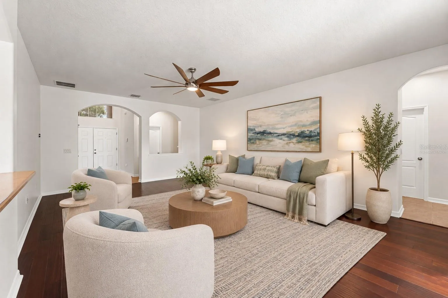 Virtually Staged Family Room