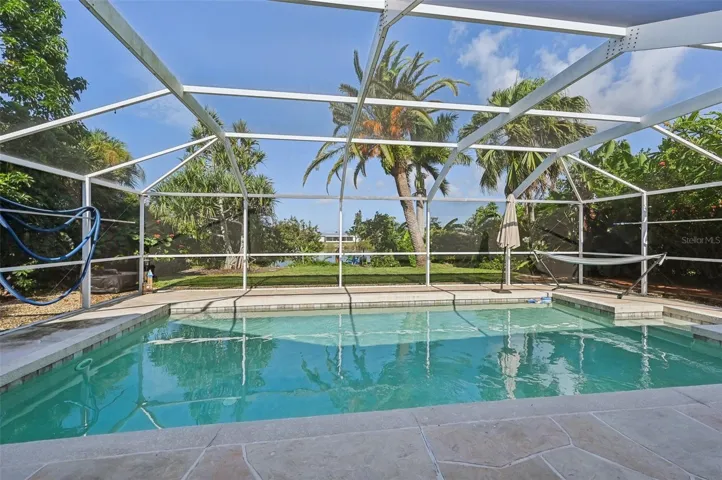 Screened pool with west view