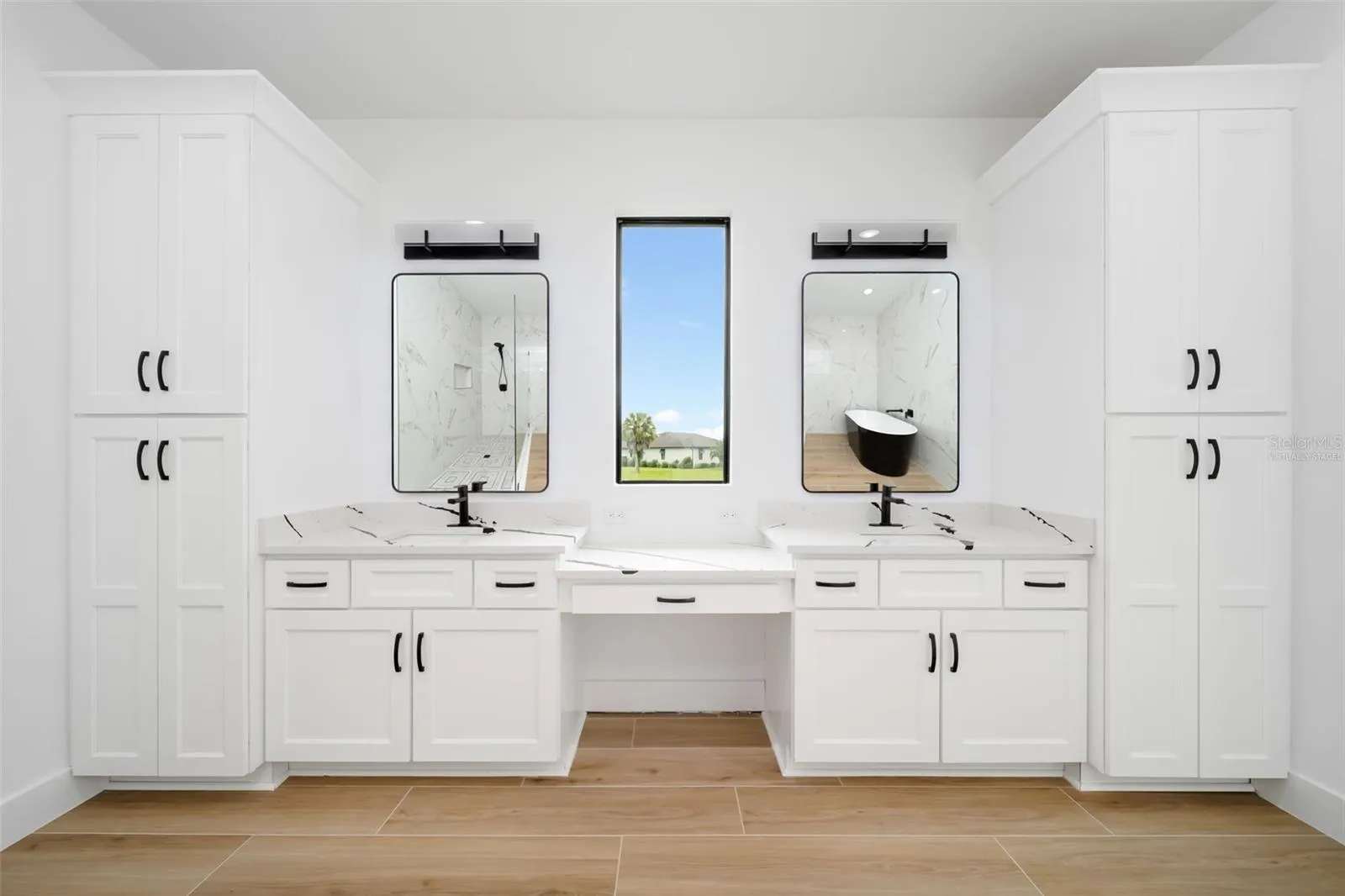 Virtually Staged. Primary Bath