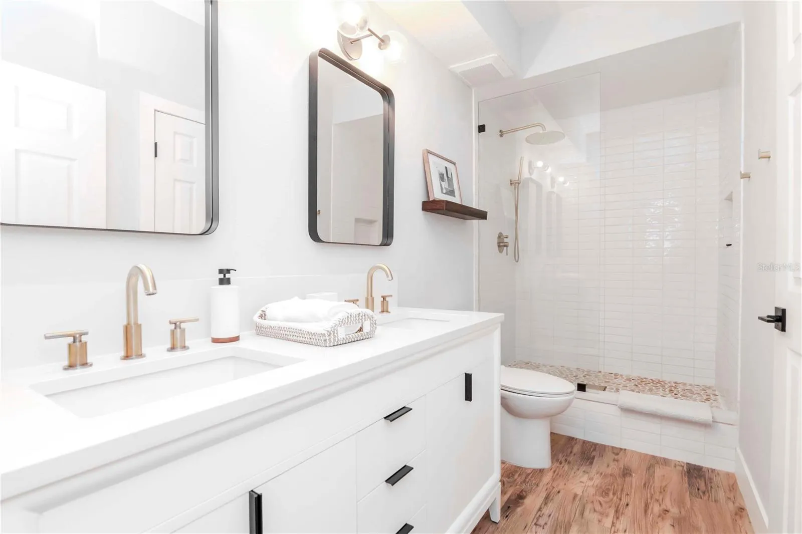 Updated Primary Bathroom with Walk-In Shower