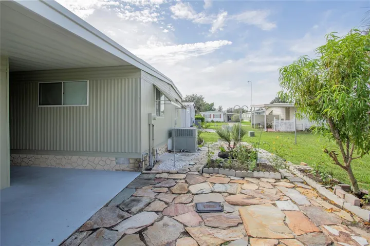Back yard area with garden