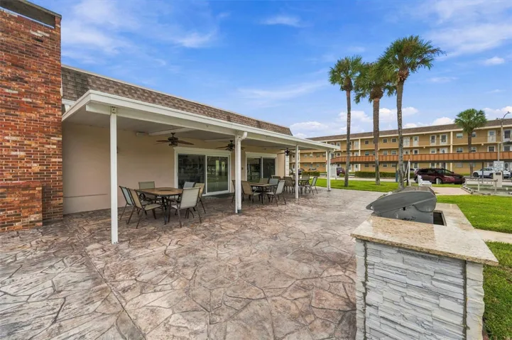 Outdoor Grill and seating area