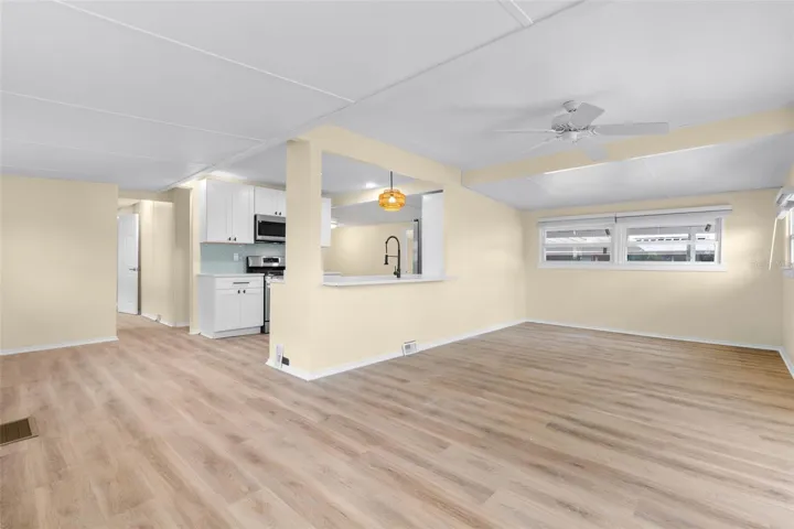 Open living/dining/kitchen