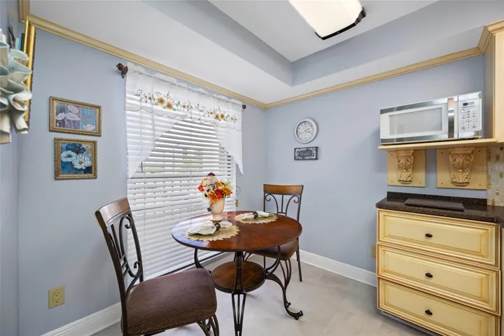 Eat-In space in kitchen offers additional dining space