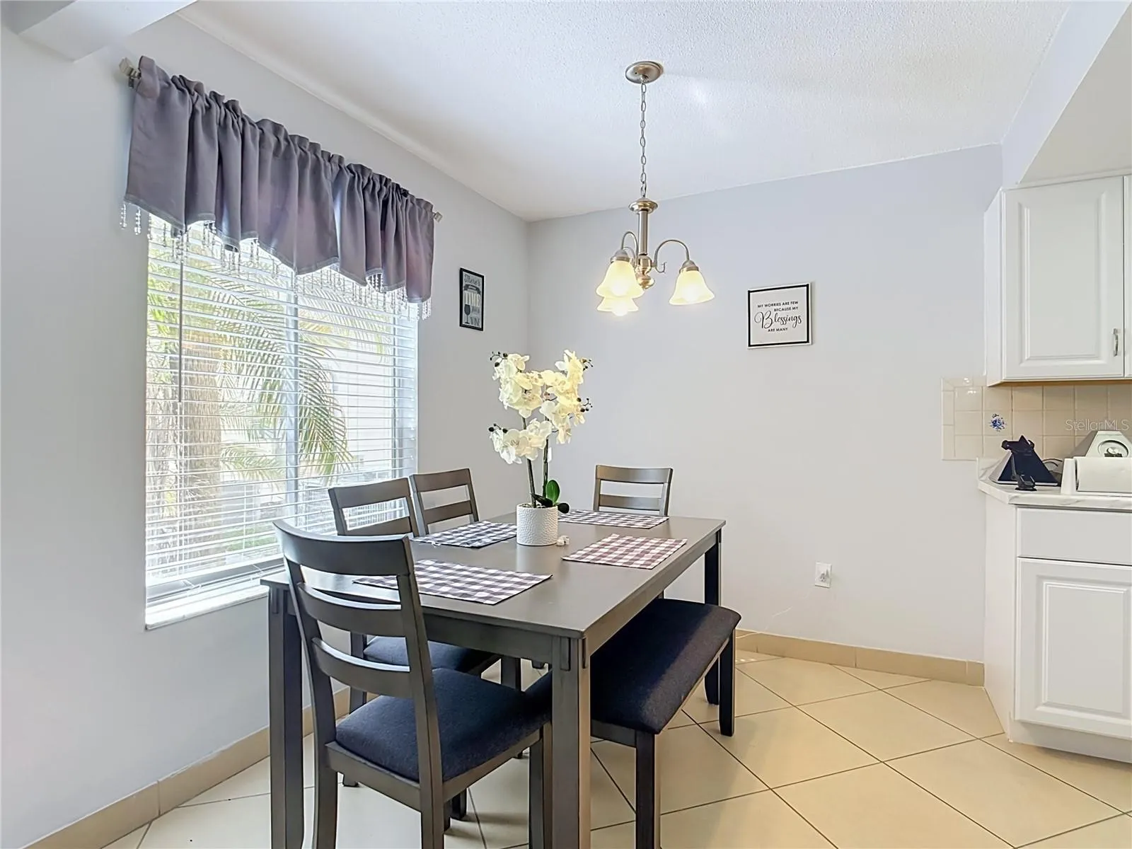 Bright dining space
