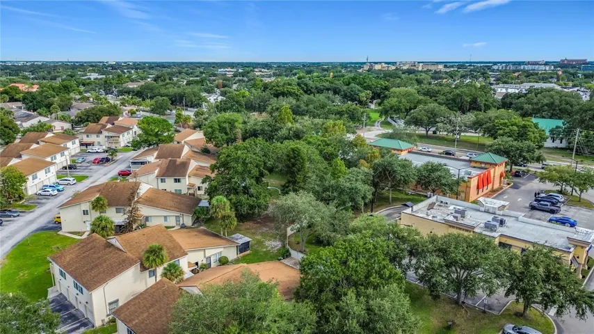 Aerial view of the surrounding area