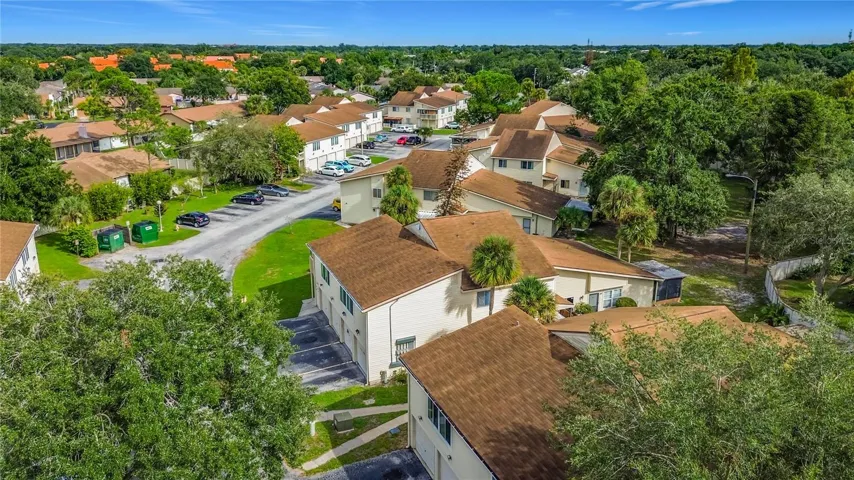 Community surrounded by mature trees