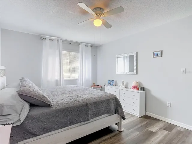 Inviting bedroom with natural light.
