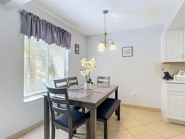 Bright dining space