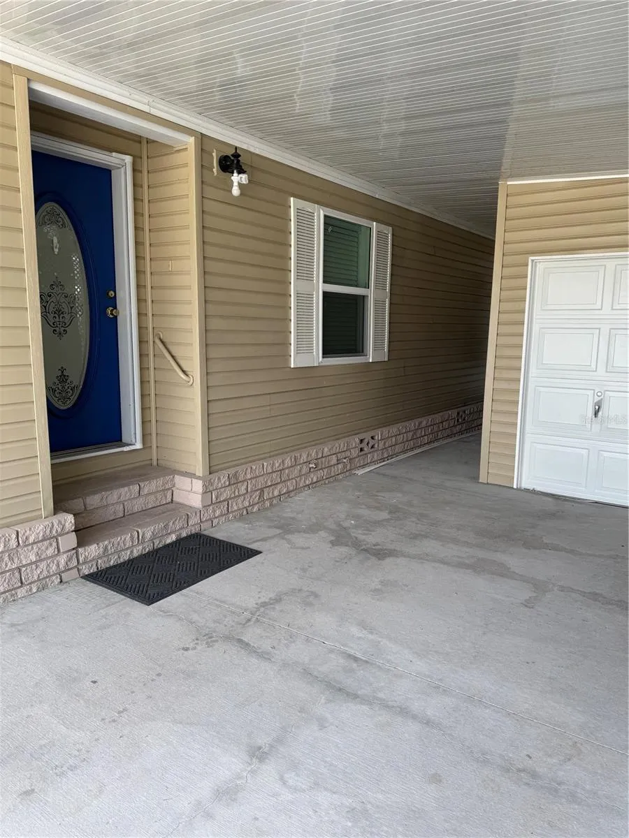 Entry and golf cart garage