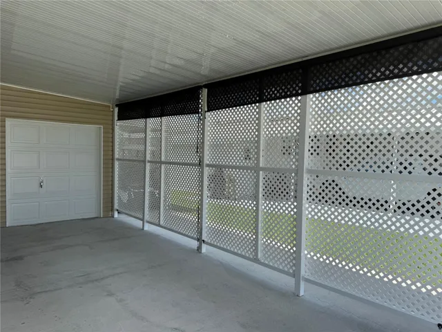 Carport with latice protection