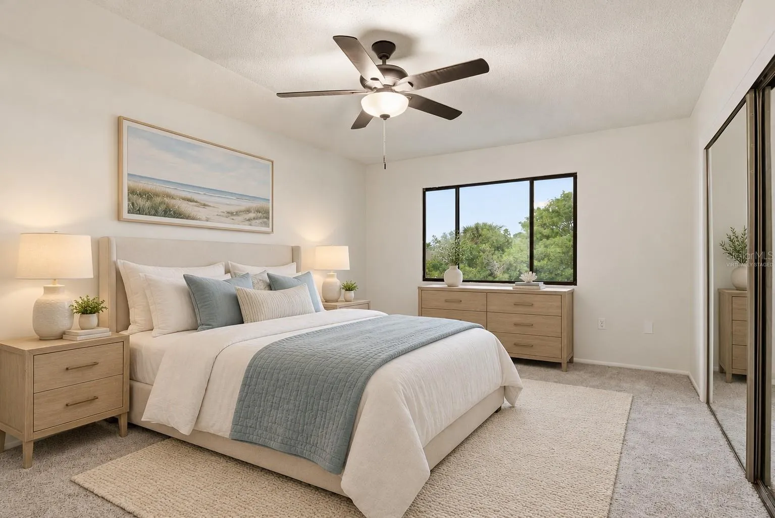 Virtually Staged Primary Bedroom
