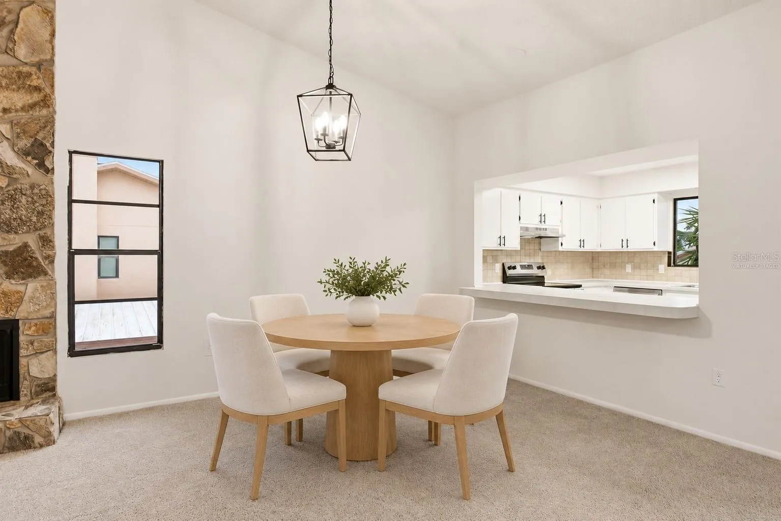Virtually Staged Dining area
