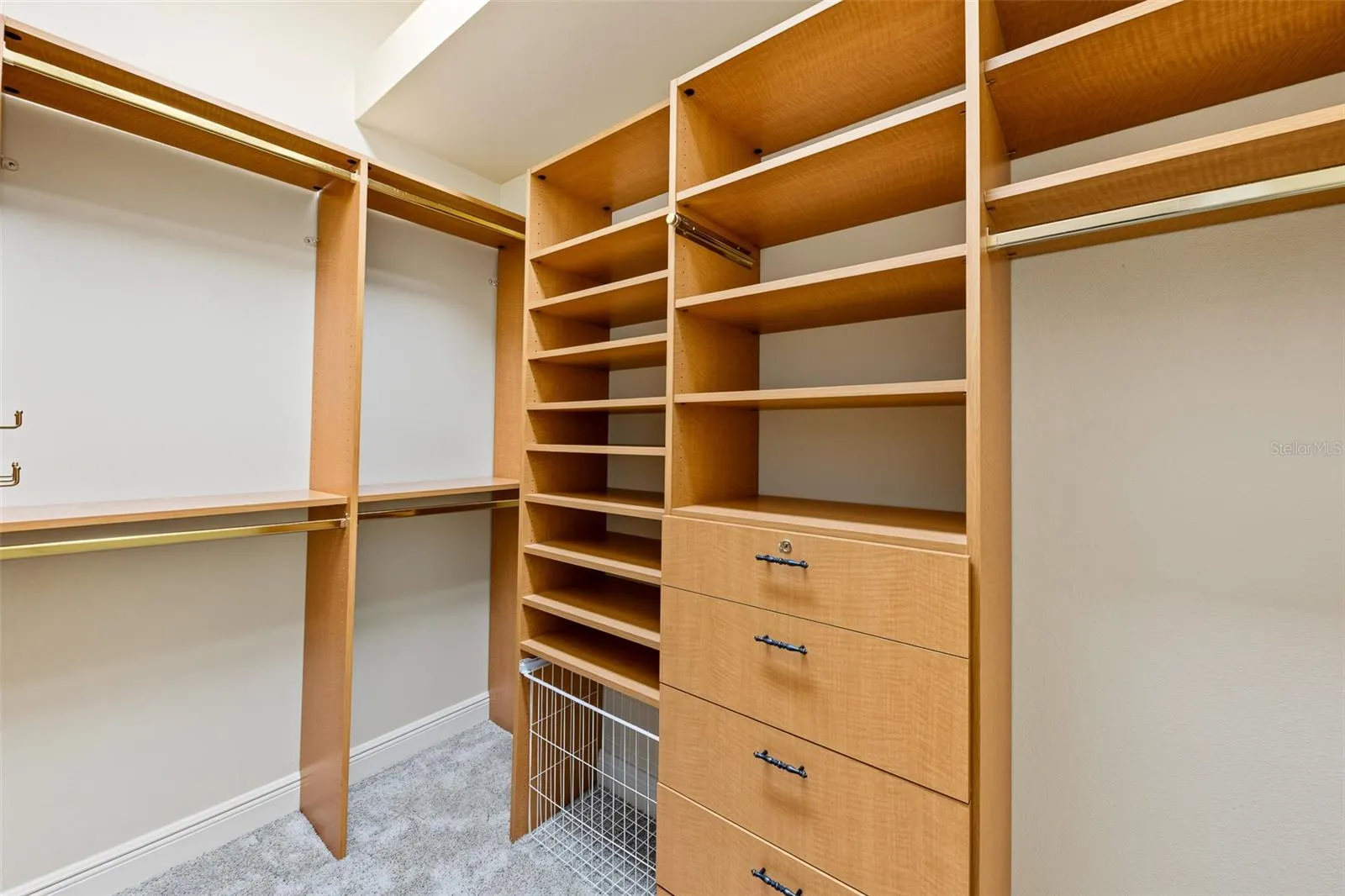 One of two primary closets