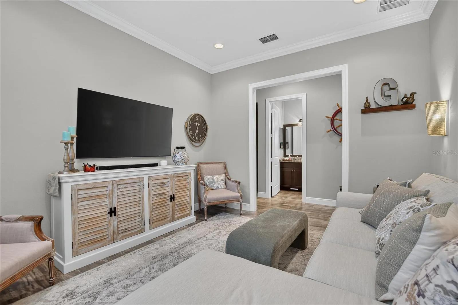 Club Room/Den w/Wood Framed Entry