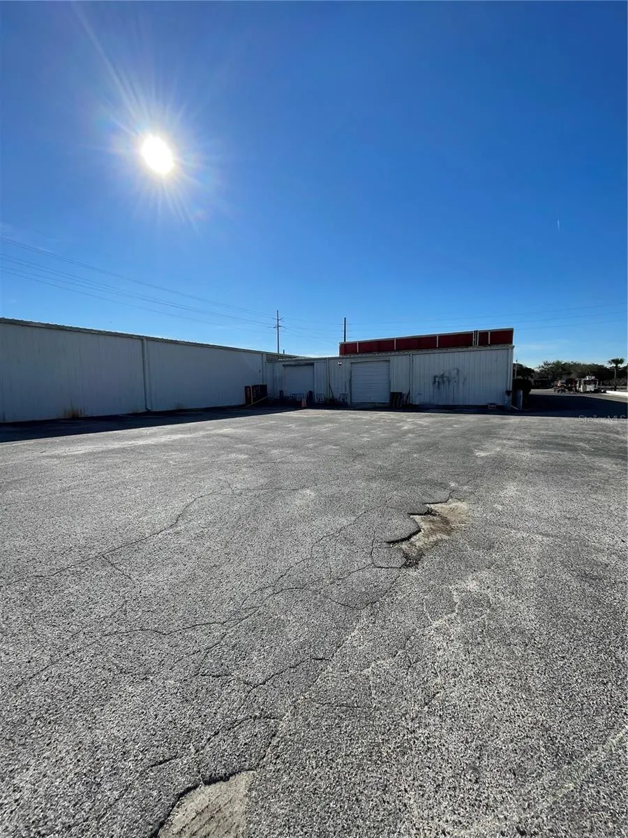 Rear parking and service area