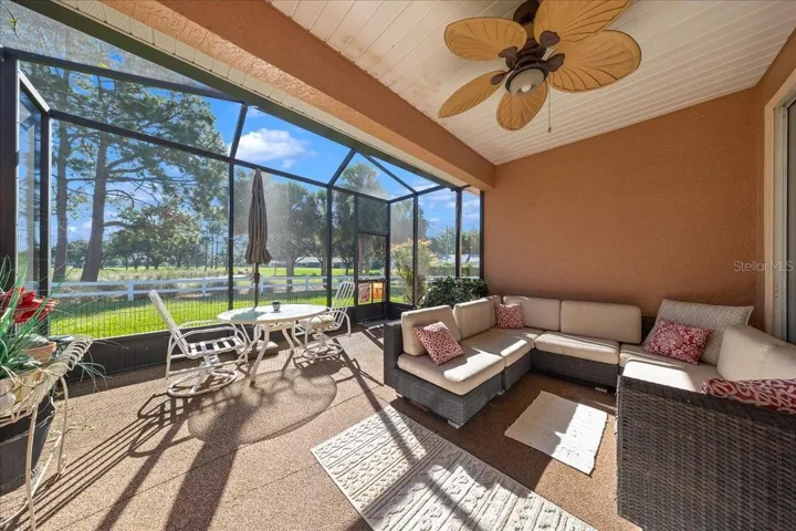 Covered lanai and birdcage