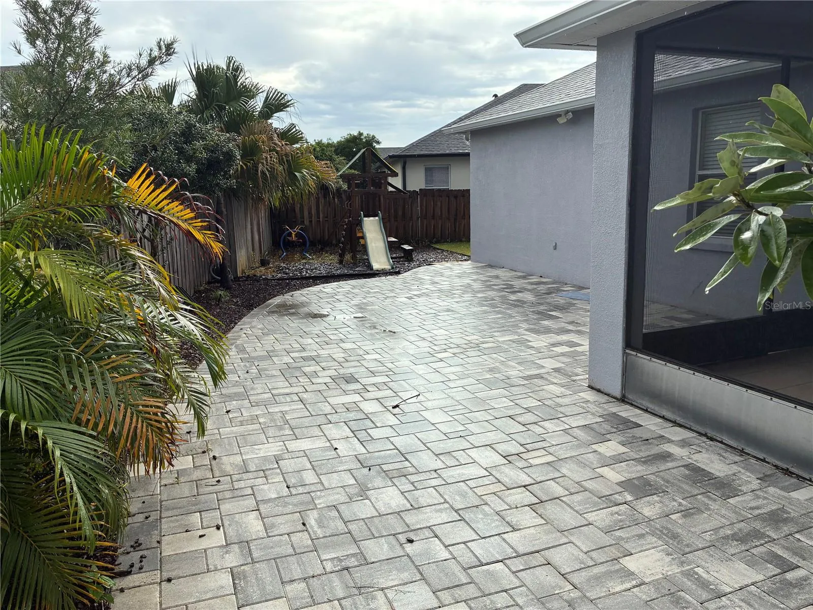 Rear Porch and backyard pavers