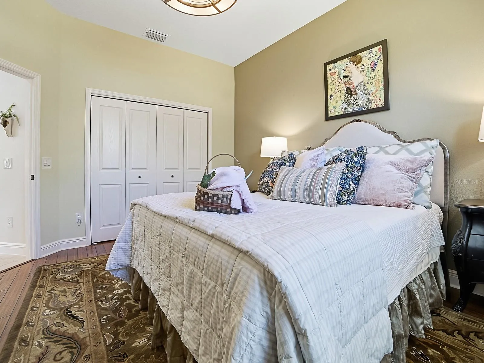 LARGE DOUBLE DOOR CLOSET WITH BUILT-INS.