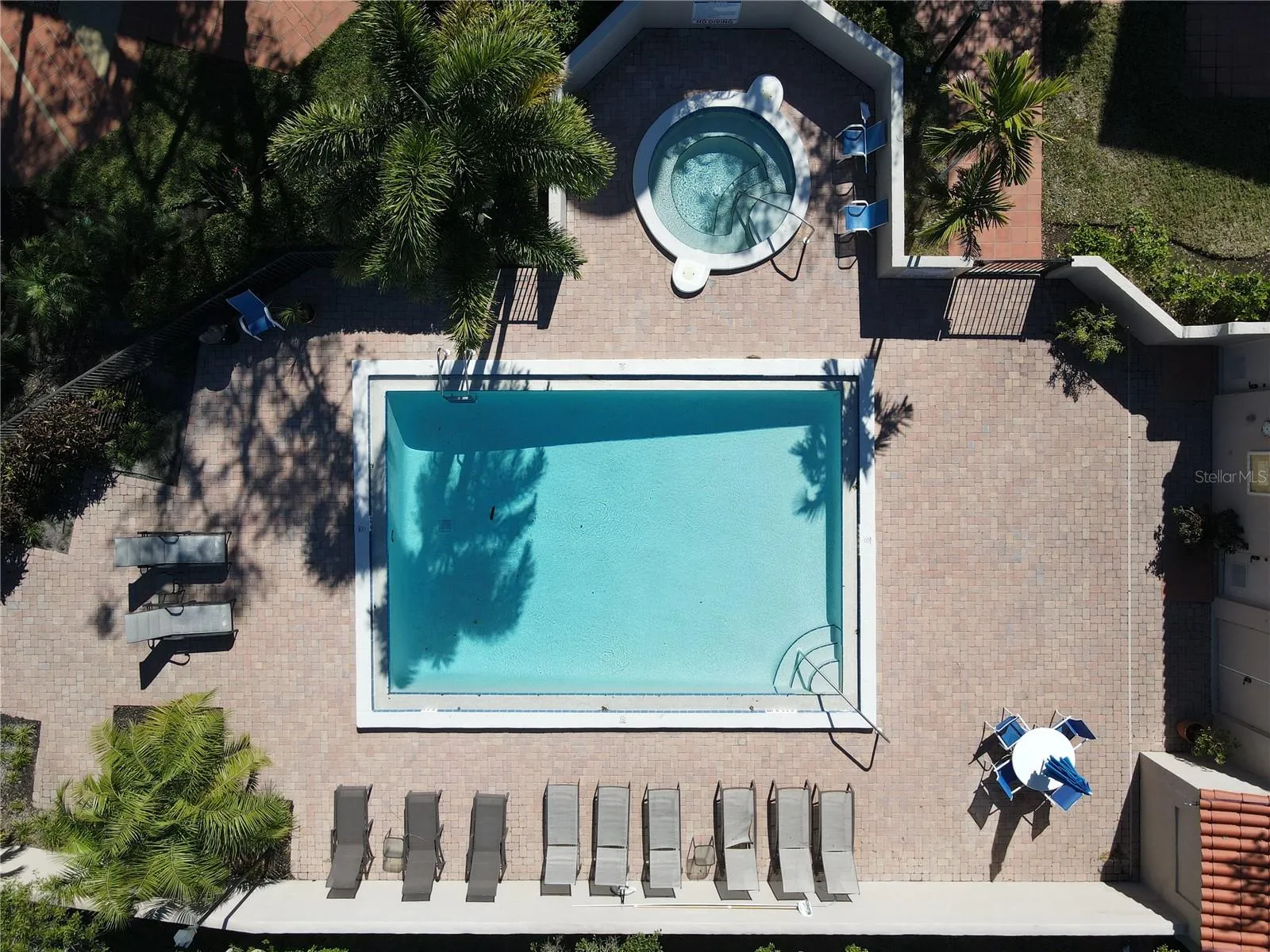 Sparkling pool and spa