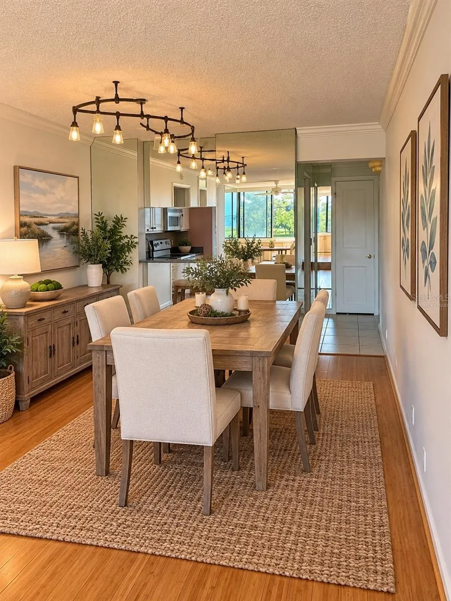 Virtually staged Dining room