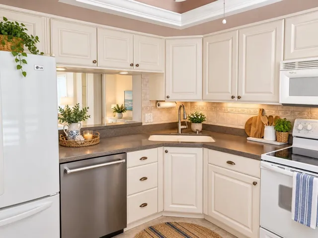 Virtually staged kitchen