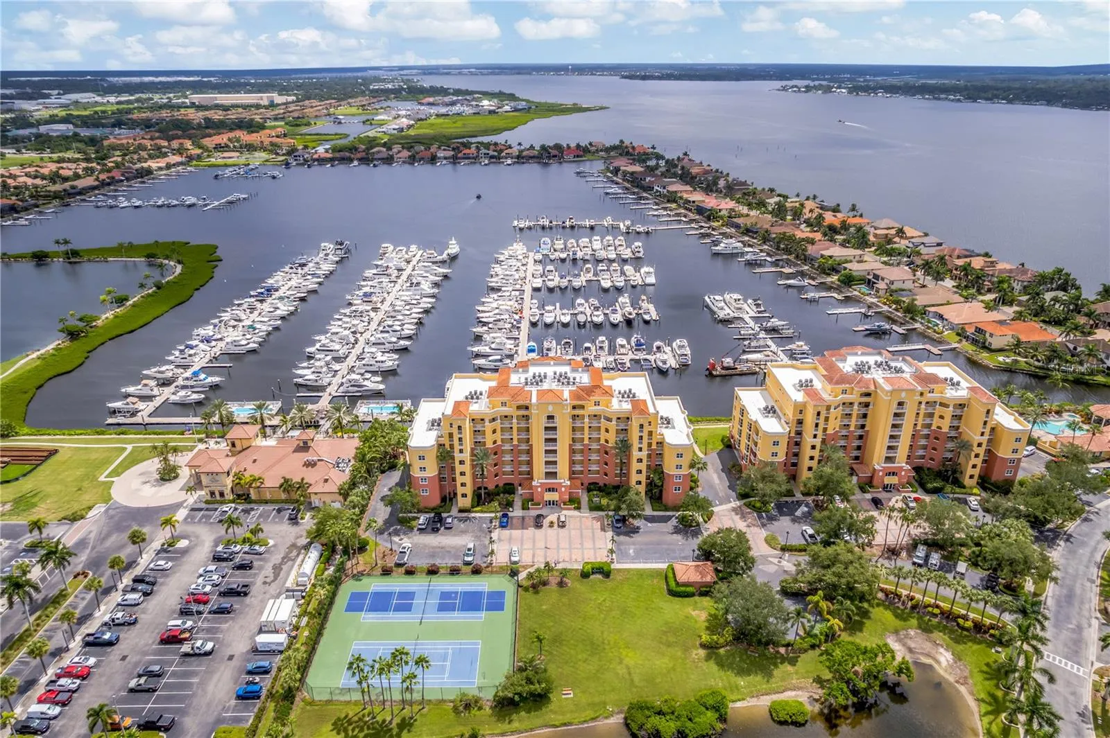 Wonderful views of the marina as well as the upper Manatee River.