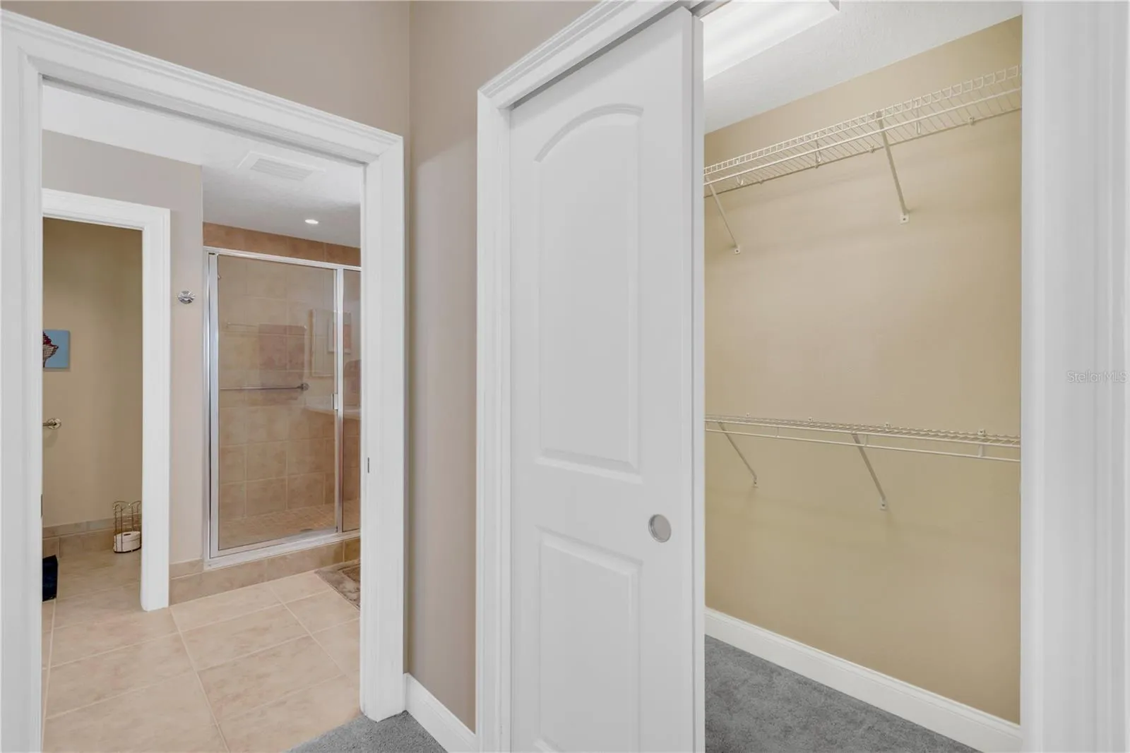 2 Closets - one Built-in and one Walk-in in the hallway leading to the En-suite Bath