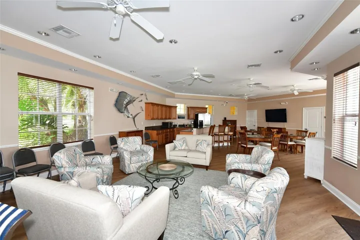 The Clubhouse is comfortably furnished and the site of many Community get togethers!
