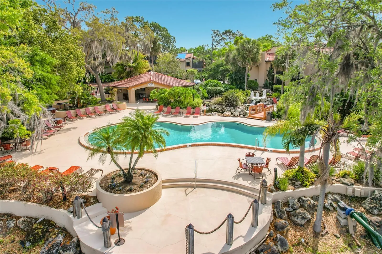 Cabana pool area