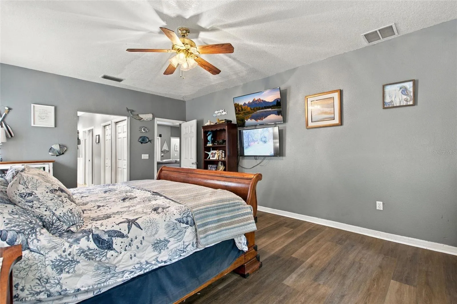 Reverse view of the primary bedroom.