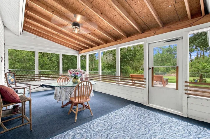 Enclosed patio that is located off of the living area.