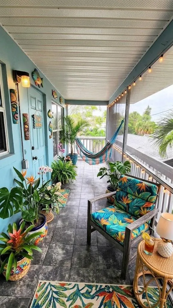 Virtually  Staged Back Porch