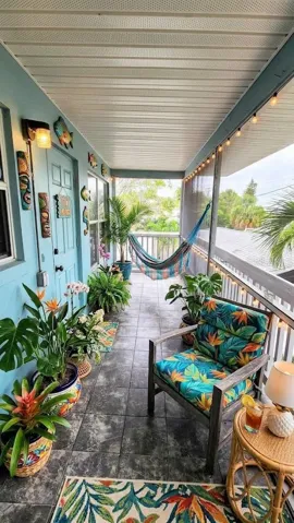 Virtually  Staged Back Porch