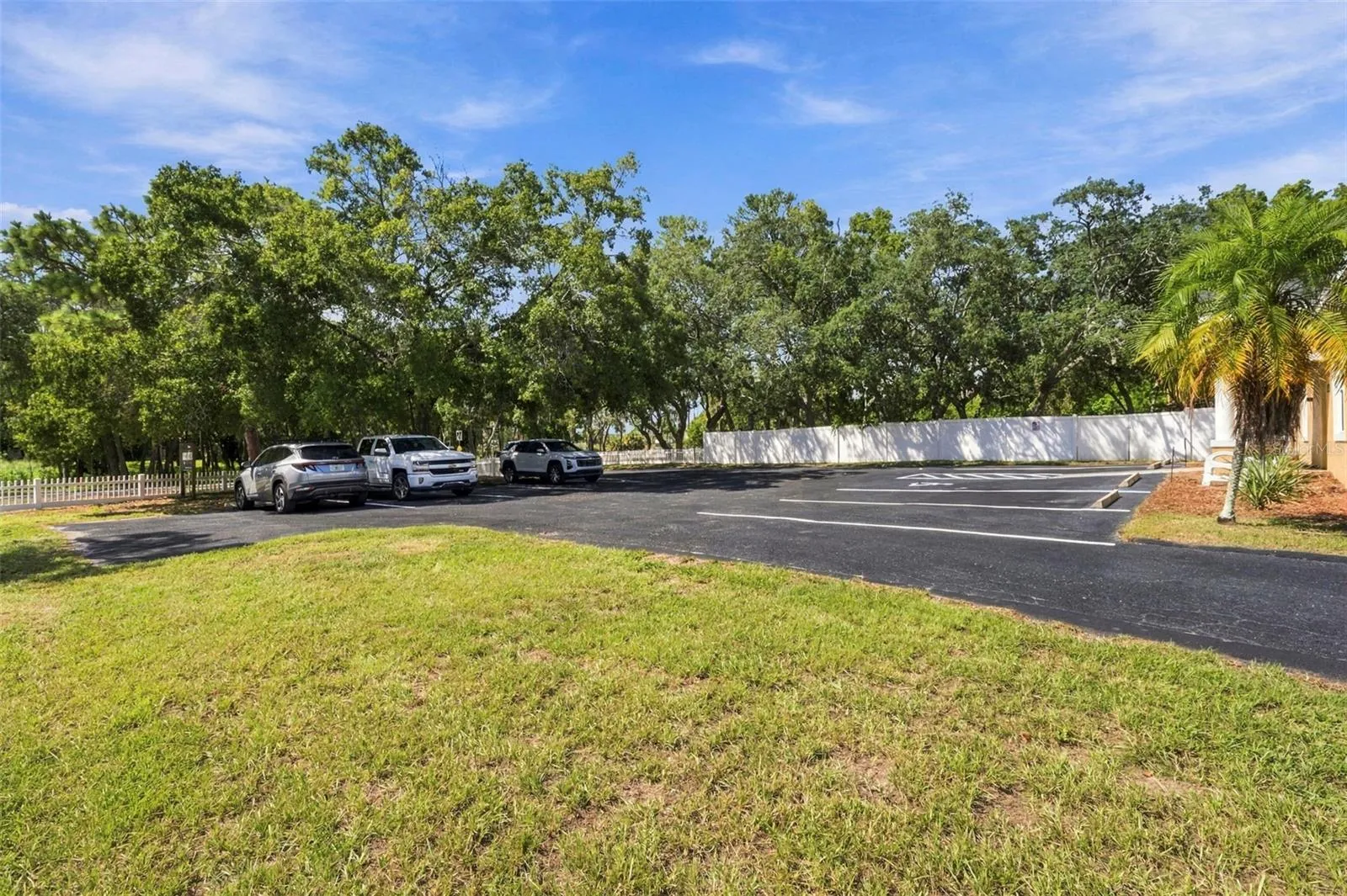 Parking lot and office