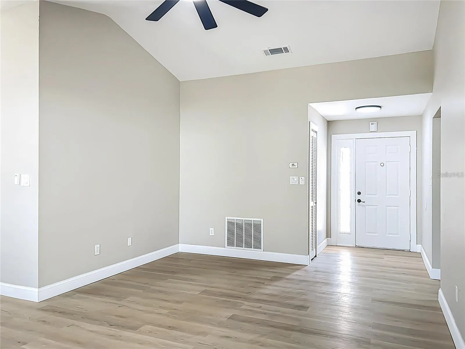 View of entrance from living room.
