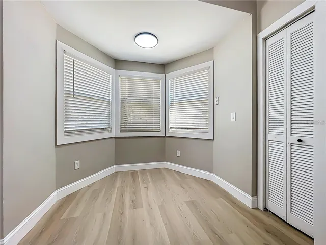 View of dinette area and pantry.